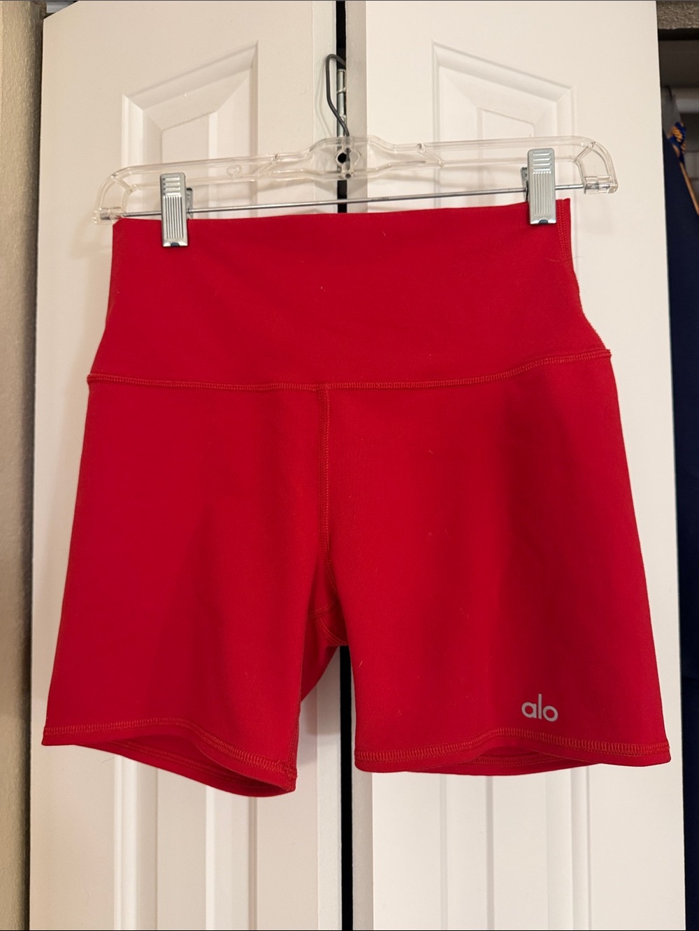 ALO Yoga High-Rise Red Bike Shorts